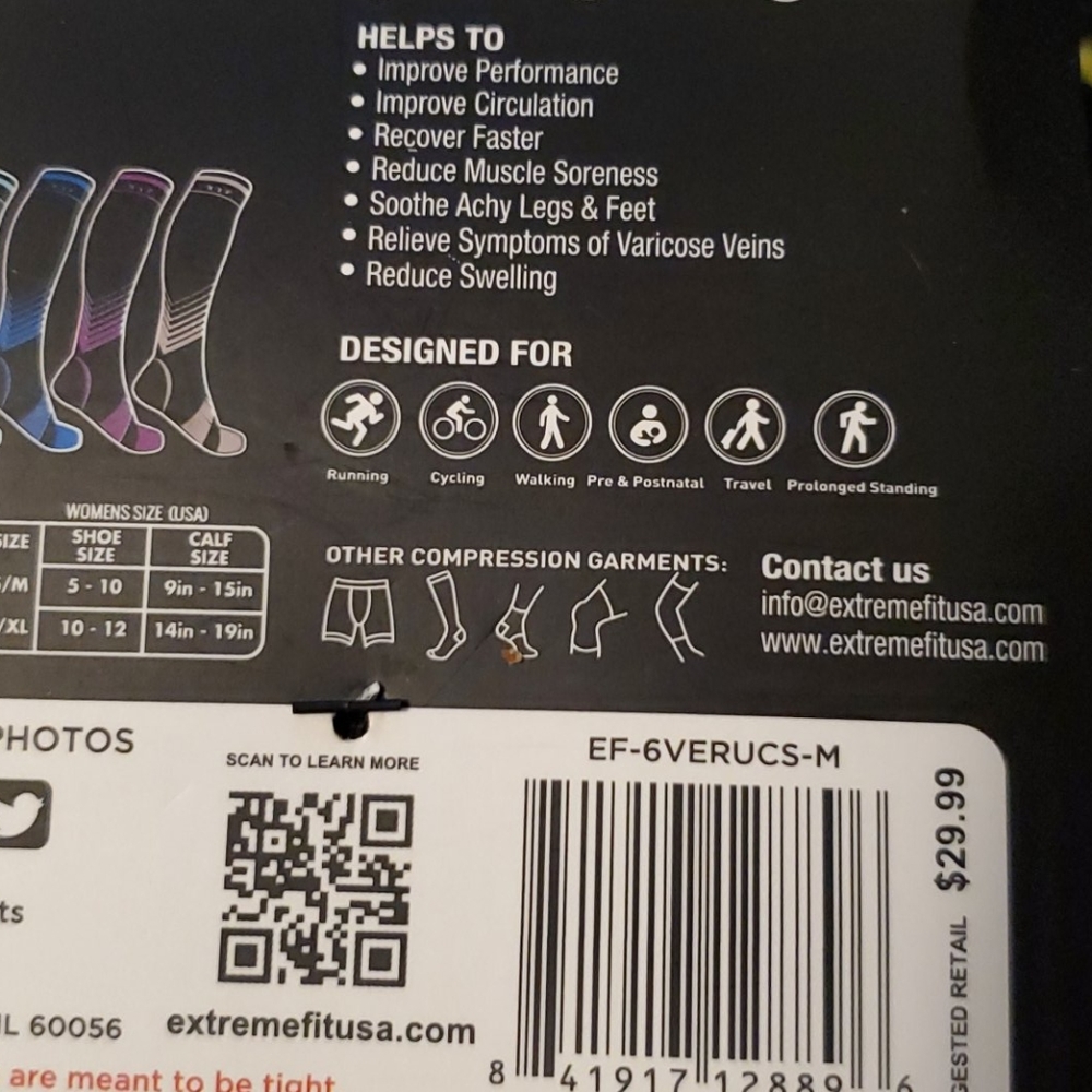 ULTRA V-STRIPED COMPRESSION SOCKS - Picture 7 of 7